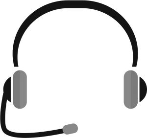 Headset Icon Silhouette PNG Image