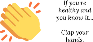 Healthy Clapping Encouragement PNG Image