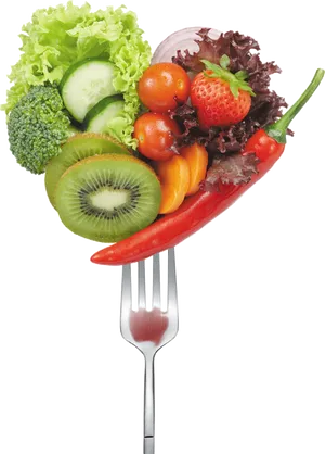 Healthy Food Balanced Diet Fork PNG