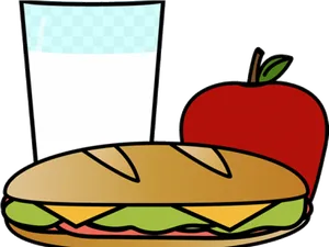 Healthy Snack Combo Cartoon PNG