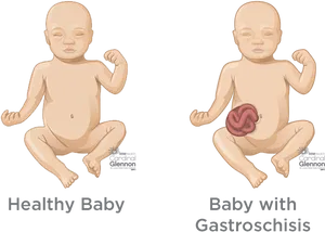 Healthyvs Gastroschisis Baby Comparison PNG Image