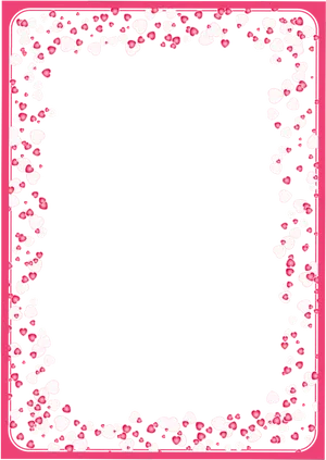 Heart Border Design Template PNG Image