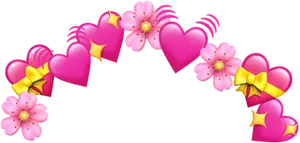 Heart Crown Emoji Decoration PNG Image