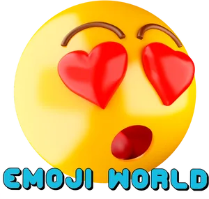 Heart Eyes Love Emoji PNG Image