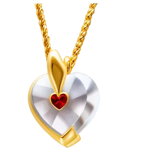 Heart Gold Necklace Png Xqp PNG Image