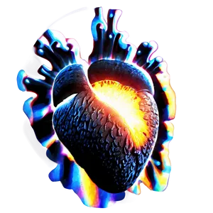 Heart In Flames Drawing Png Pyn PNG Image