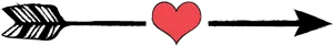 Heart Pierced By Arrow Vector PNG Image