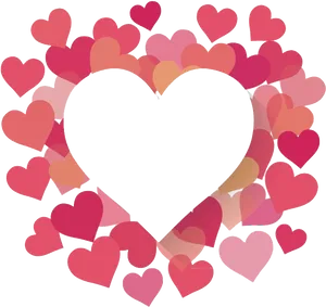 Heart Shaped Border Design PNG Image