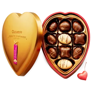 Heart-shaped Chocolate Box Png Ahp PNG Image