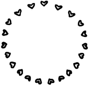 Heart Shaped Outline Frame PNG Image