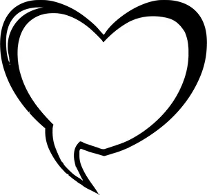 Heart Shaped Speech Bubble Graphic PNG