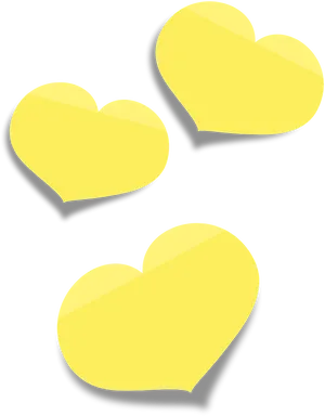 Heart Shaped Yellow Sticky Notes PNG Image