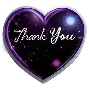 Heart Thank You Stickers Png 06292024 PNG Image