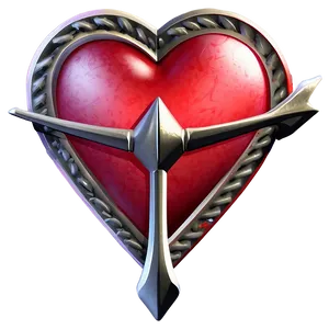 Heart With Arrow Drawing Png Rgh PNG Image