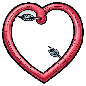 Heart With Arrow Drawing Png Ync78 PNG Image