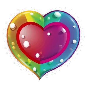 Heart With Rainbow Colors Png Aqw74 PNG Image