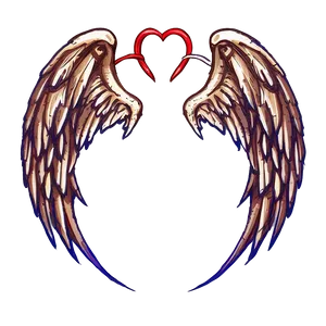 Heart With Wings Sketch Png 06202024 PNG Image