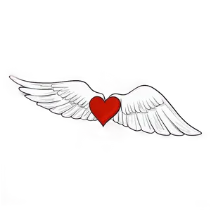 Heart With Wings Sketch Png 06202024 PNG Image