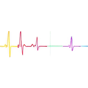 Heartbeat Line With Gradient Color Png 06292024 PNG Image