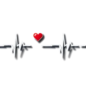 Heartbeat Line With Shadow Effect Png Ktb PNG Image