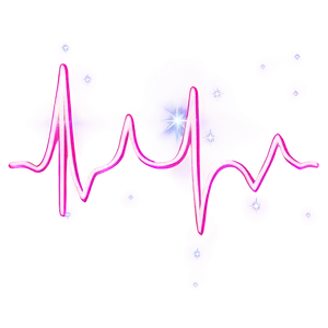 Heartbeat Line With Sparkles Png 06292024 PNG Image