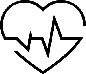 Heartbeat Silhouette Outline PNG Image