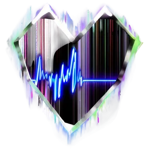 Heartbeat With Glitch Effect Png Bab26 PNG Image