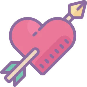 Heartwith Arrow Graphic PNG Image