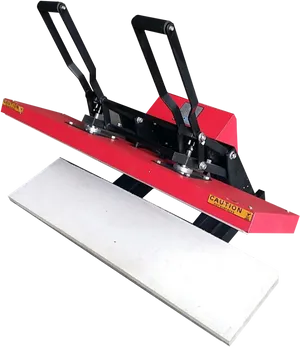 Heat Press Machine Redand Black PNG Image