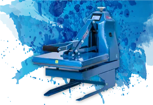 Heat Press Machine Watercolor Backdrop PNG Image