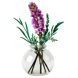 Heather In Vase Png Bgd60 PNG Image