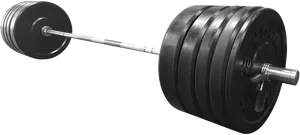 Heavy Duty Olympic Barbell PNG Image