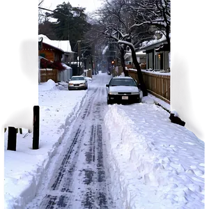 Heavy Snowfall Street Png 06122024 PNG Image