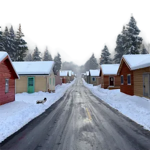 Heavy Snowfall Street Png Wbe PNG Image