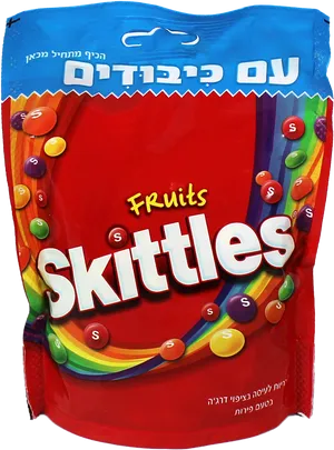 Hebrew Fruits Skittles Package PNG Image