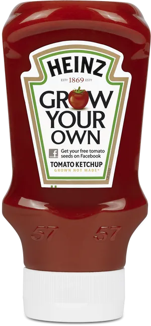 Heinz Grow Your Own Ketchup Bottle PNG Image