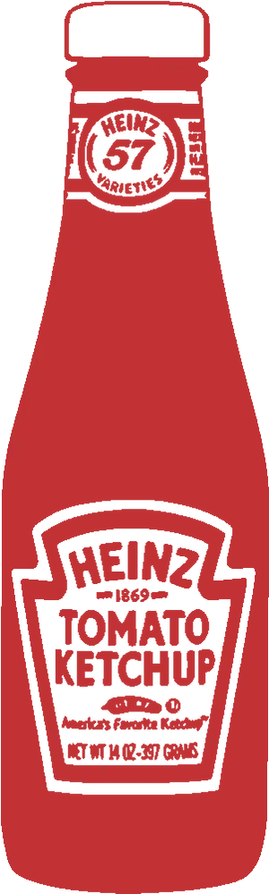 Heinz Ketchup Bottle Outline PNG Image