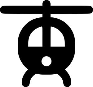 Helicopter Silhouette Graphic PNG Image