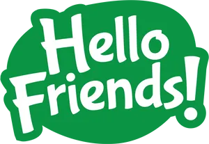 Hello Friends Greeting Graphic PNG Image