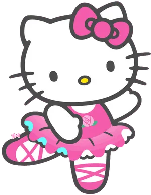 Hello Kitty Ballerina Pose PNG Image