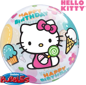 Hello Kitty Birthday Balloon PNG Image