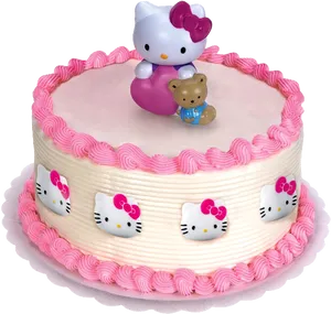 Hello Kitty Birthday Cake PNG Image