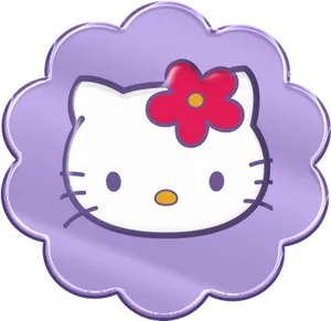 Hello Kitty Flower Icon PNG Image