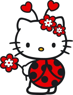 Hello Kitty Ladybug Costume PNG Image