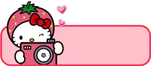 Hello Kitty Strawberry Camera PNG Image