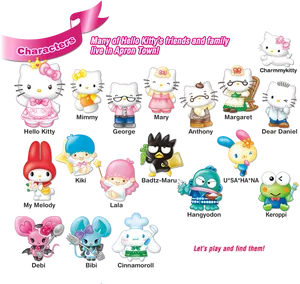 Hello Kittyand Friends Apron Town PNG Image