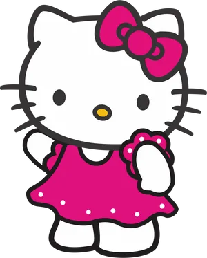 Hello Kittyin Pink Dress PNG Image