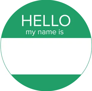 Hello My Name Is Sticker Template PNG Image