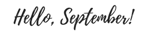 Hello September Calligraphy PNG Image