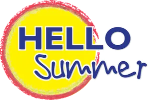 Hello Summer Greeting PNG Image